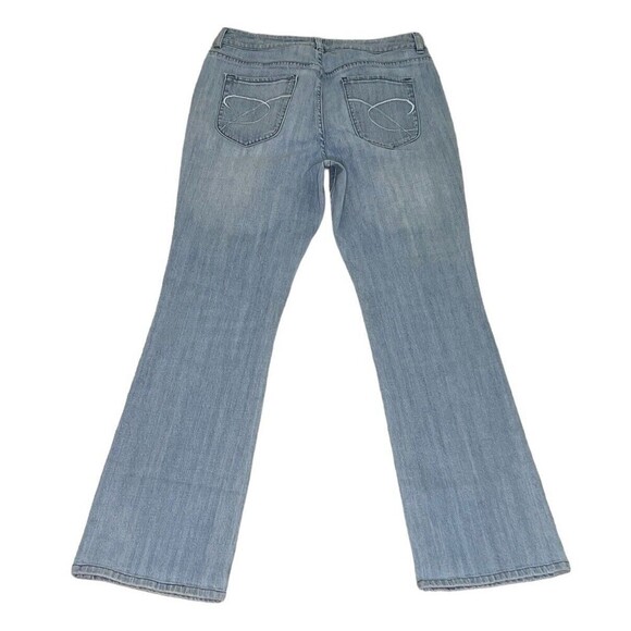 Chico's Platinum Light Denim Jeans Size 0.5 Reg (US Size 6) Boot Cut - Picture 2 of 6
